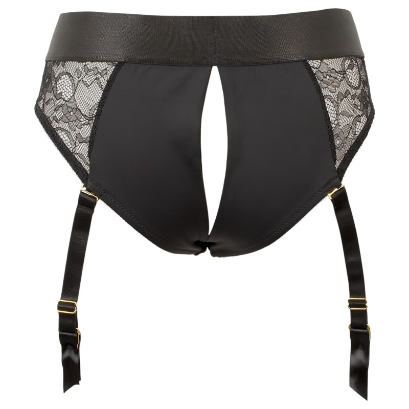 You2Toys - felcsatolható dildó alsóval (fekete) 120556 termék bemutató kép