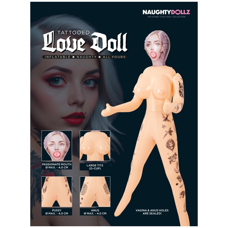You2Toys - felfújható tetovált guminő férfiaknak 128316 termék bemutató kép