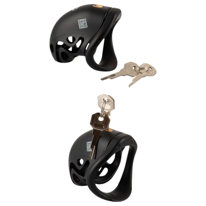 You2Toys - férfi erényöv péniszketrec péniszpluggal (fekete) 163844 termék bemutató kép