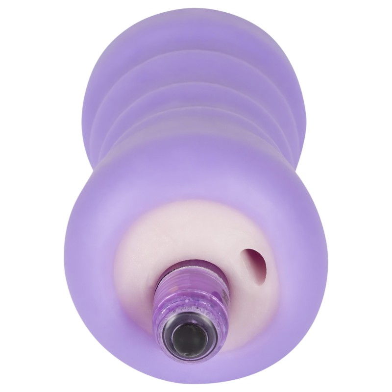 You2Toys Gina - vibrációs maszturbátor műpunci férfiaknak (natúr-lila) 160382 termék bemutató kép