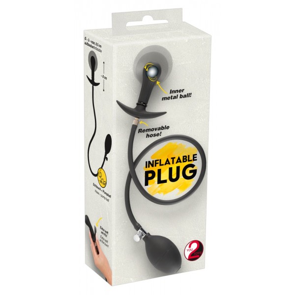 You2Toys - golyós, pumpálható anál plug (fekete)