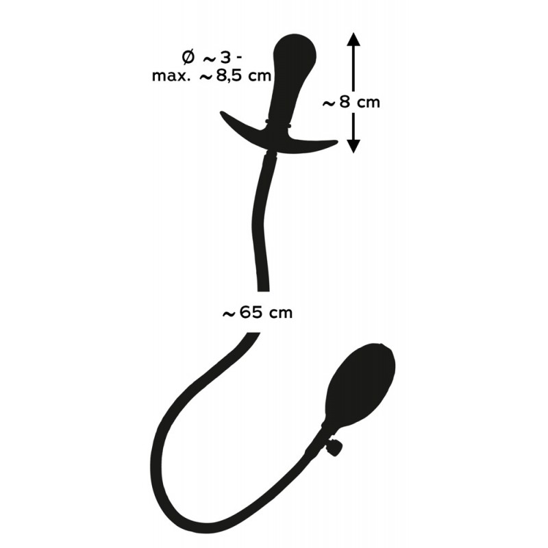You2Toys - golyós, pumpálható anál plug (fekete) 62578 termék bemutató kép