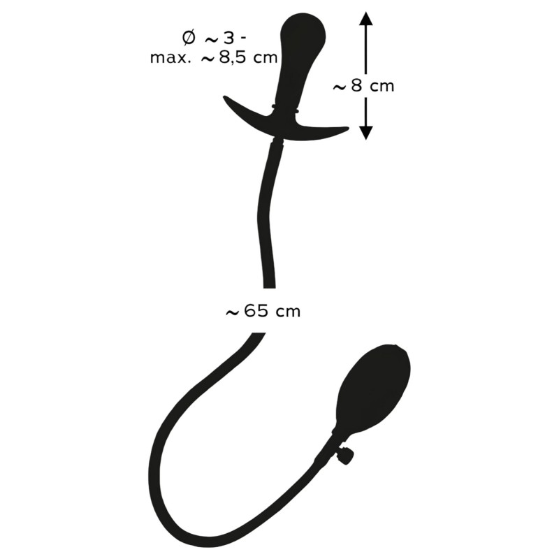 You2Toys - golyós, pumpálható anál plug (fekete) 103762 termék bemutató kép