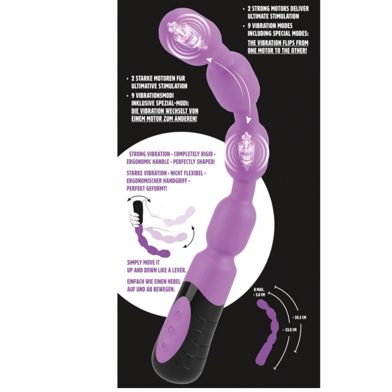 You2Toys - gyöngyös G- és P-pont vibrátor (lila) 121415 termék bemutató kép
