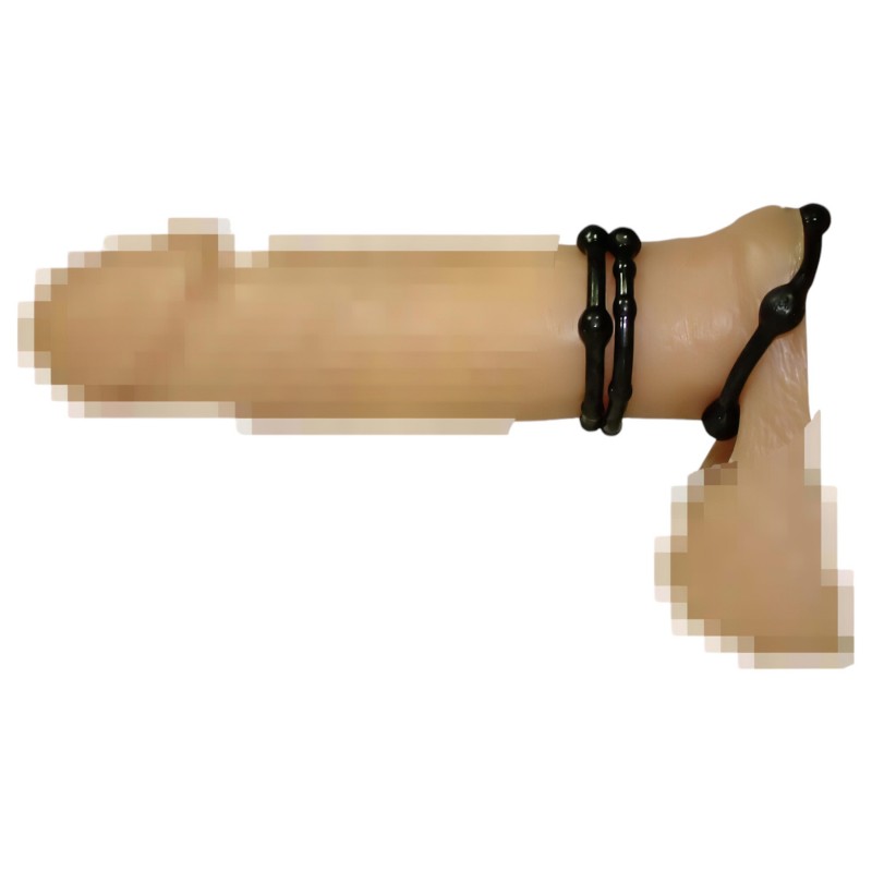 You2Toys - Légy kemény! péniszgyűrű szett (fekete, 3 db) 130279 termék bemutató kép