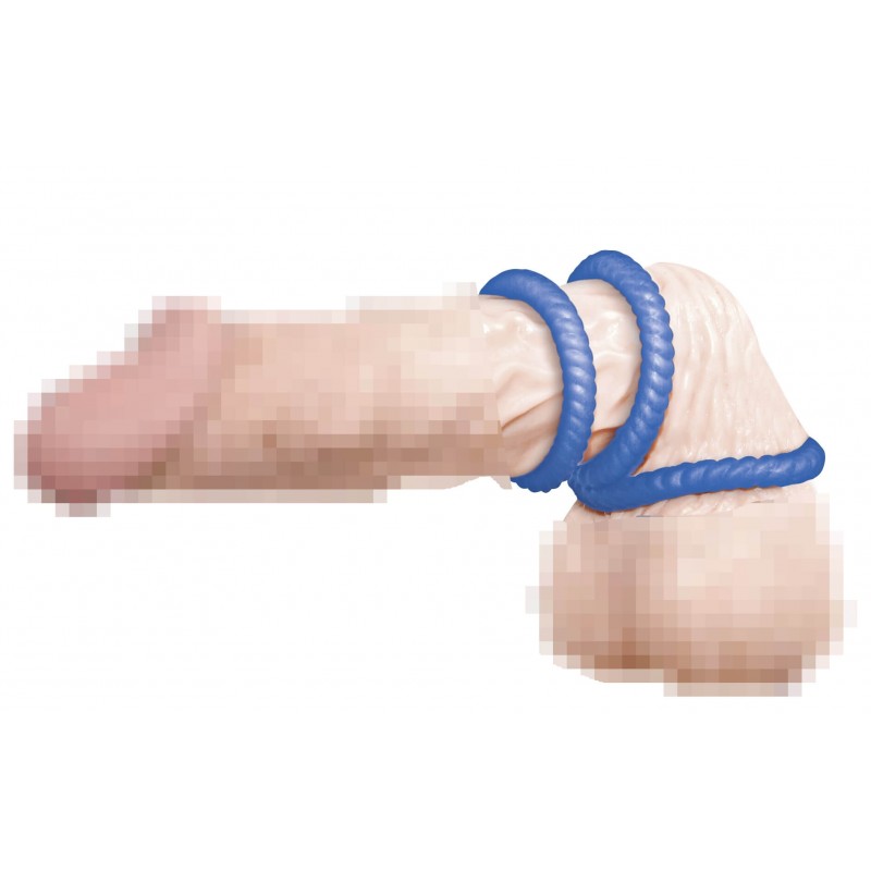 You2Toys - Lust péniszgyűrű trió - kék 67274 termék bemutató kép