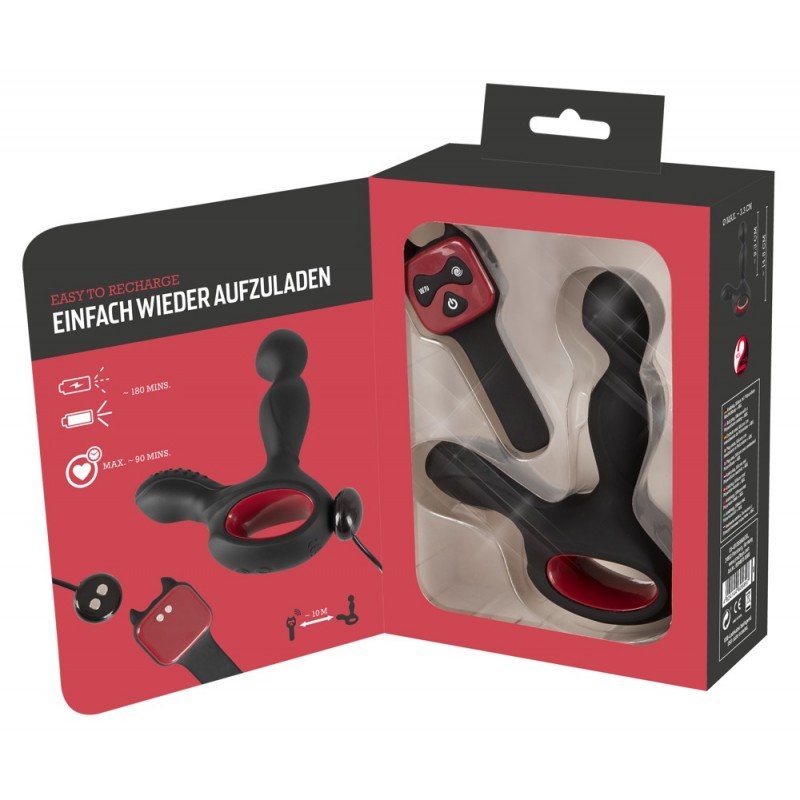 You2Toys Massager - forgó, melegítő prosztata vibrátor (fekete) 80522 termék bemutató kép