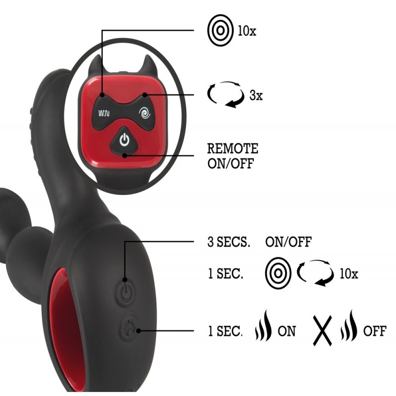 You2Toys Massager - forgó, melegítő prosztata vibrátor (fekete) 61979 termék bemutató kép