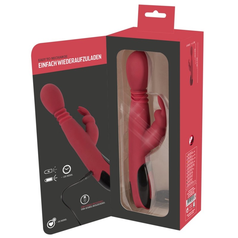 You2Toys Massager - lökő-forgó, melegítő G-pont vibrátor (piros) 61982 termék bemutató kép