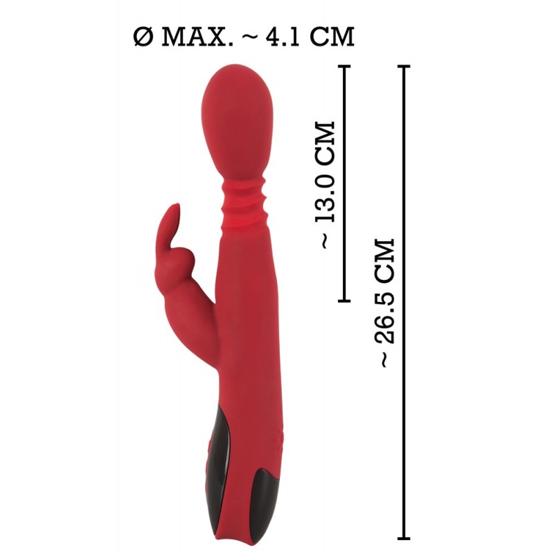 You2Toys Massager - lökő-forgó, melegítő G-pont vibrátor (piros) 80544 termék bemutató kép