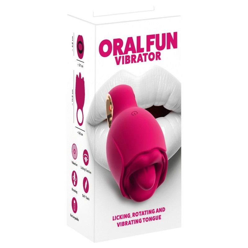 You2Toys Oral Fun - nyelves csiklóizgató vibrátor (rózsaszín) 169151 termék bemutató kép