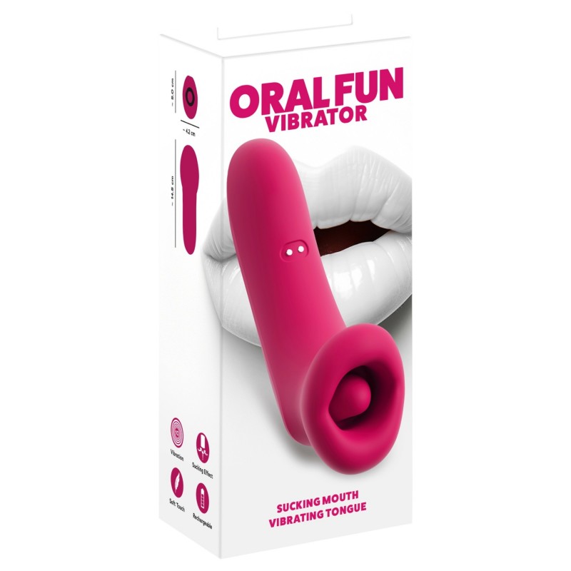 You2Toys Oral Fun - szívó és nyelves csiklóizgató (rózsaszín) 152106 termék bemutató kép