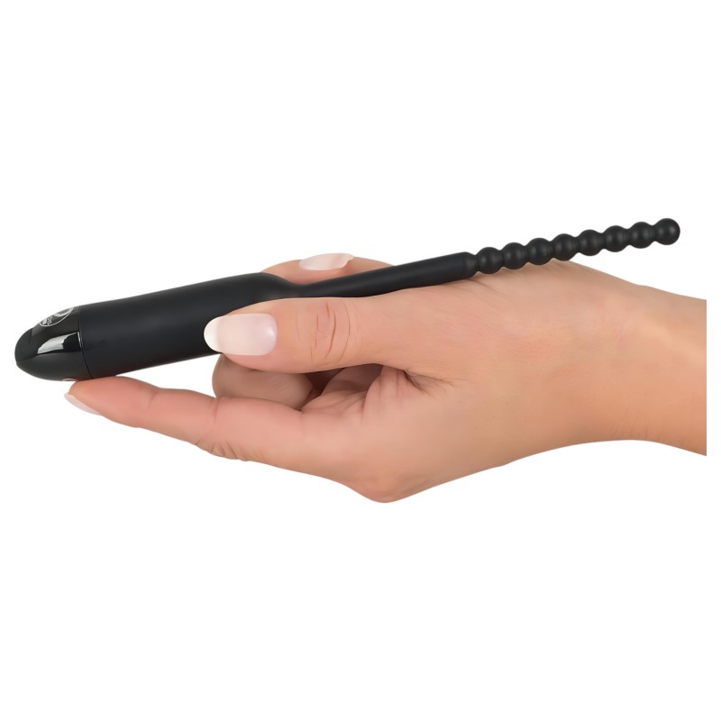You2Toys Pearl Dilator - fekete gömbös, vibrációs húgycsőtágító dilátor (0,8 cm) 158028 termék bemutató kép