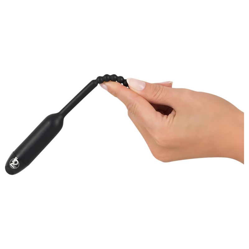 You2Toys Pearl Dilator - fekete gömbös, vibrációs húgycsőtágító dilátor (0,8 cm) 158029 termék bemutató kép