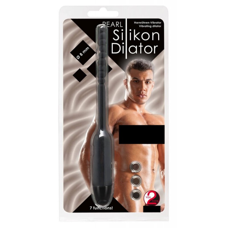 You2Toys Pearl Dilator - gömbös húgycső vibrátor - 0,8cm (fekete) 80546 termék bemutató kép