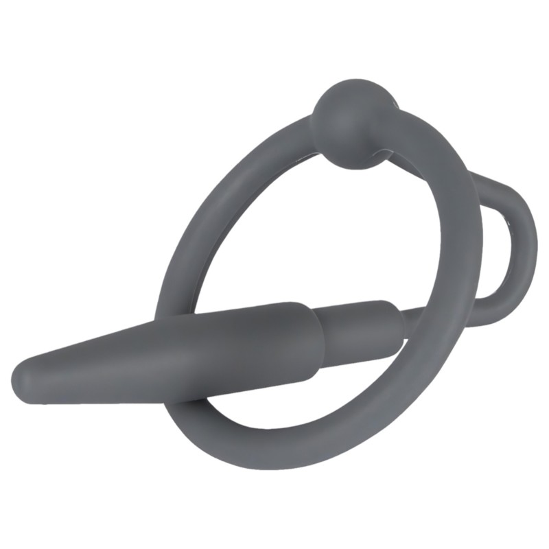 You2Toys - Penisplug - szilikon makkgyűrű kúpos dilátorral (szürke) 136476 termék bemutató kép