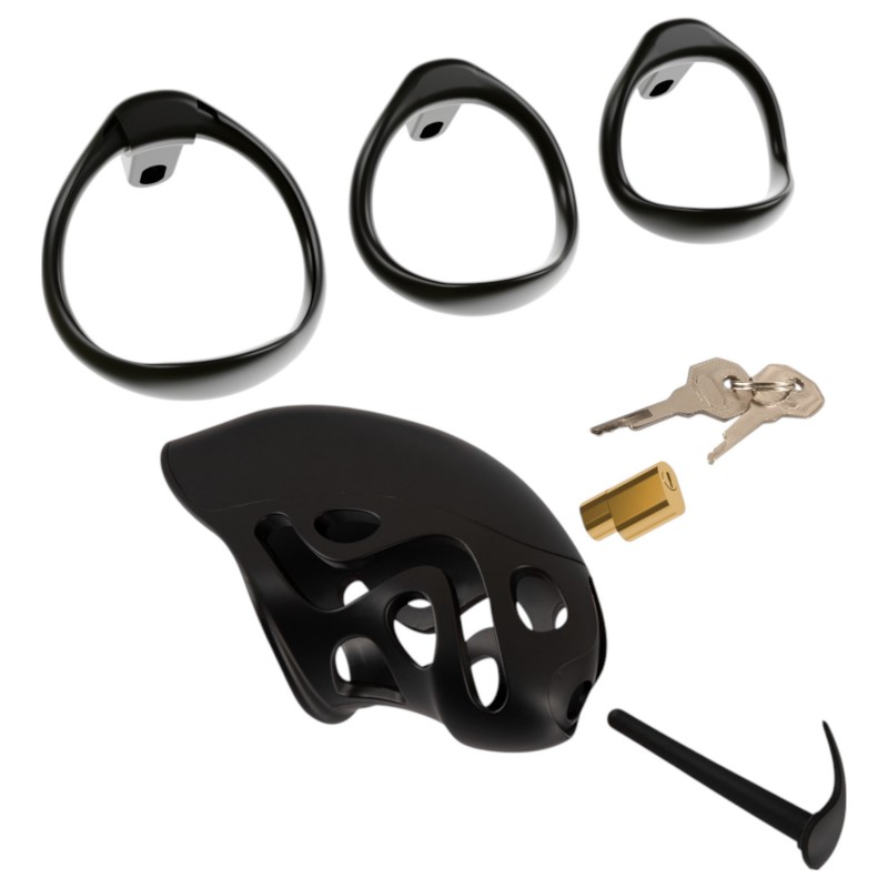 You2Toys - péniszketrec péniszpluggal (fekete) 120672 termék bemutató kép