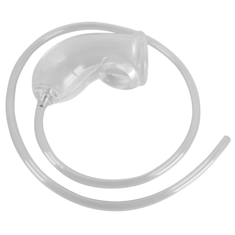 You2Toys Piss Play Sleeve - péniszfeltét kivezető csővel (átlátszó) 71385 termék bemutató kép