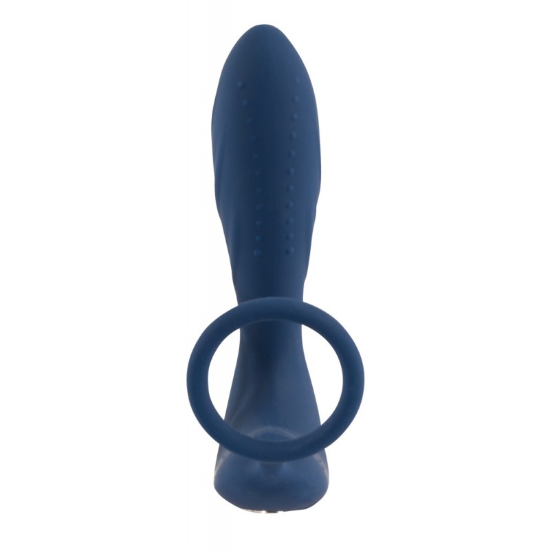 You2Toys Prostate Plug - anál vibrátor péniszgyűrűvel (kék) 37339 termék bemutató kép