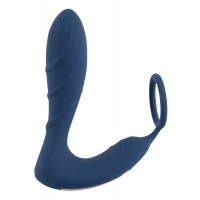You2Toys Prostata Plug - rádiós anál vibrátor péniszgyűrűvel (kék) 80708 termék bemutató kép