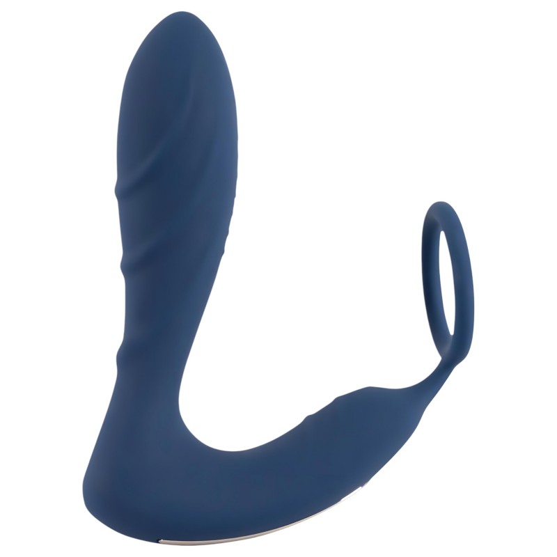 You2Toys Prostate Plug - anál vibrátor péniszgyűrűvel (kék) 112046 termék bemutató kép