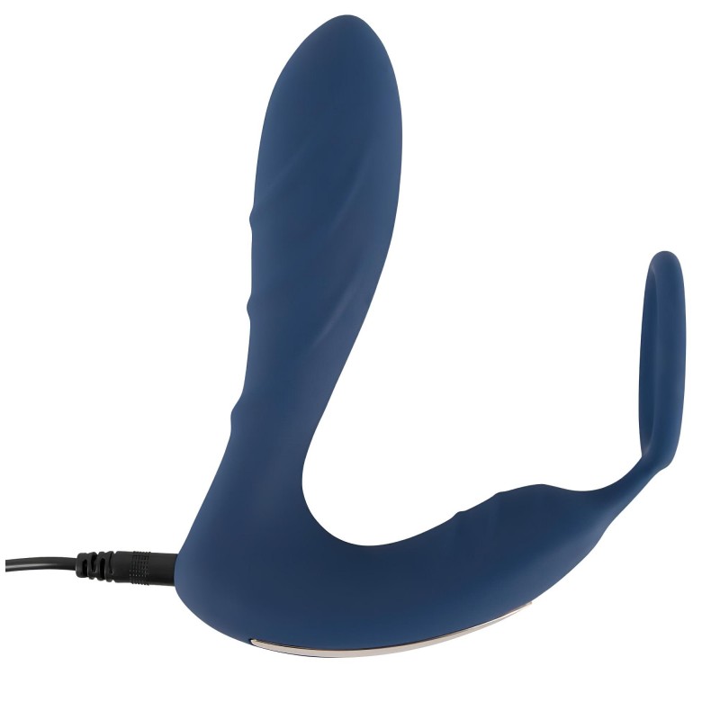 You2Toys Prostate Plug - anál vibrátor péniszgyűrűvel (kék) 112052 termék bemutató kép