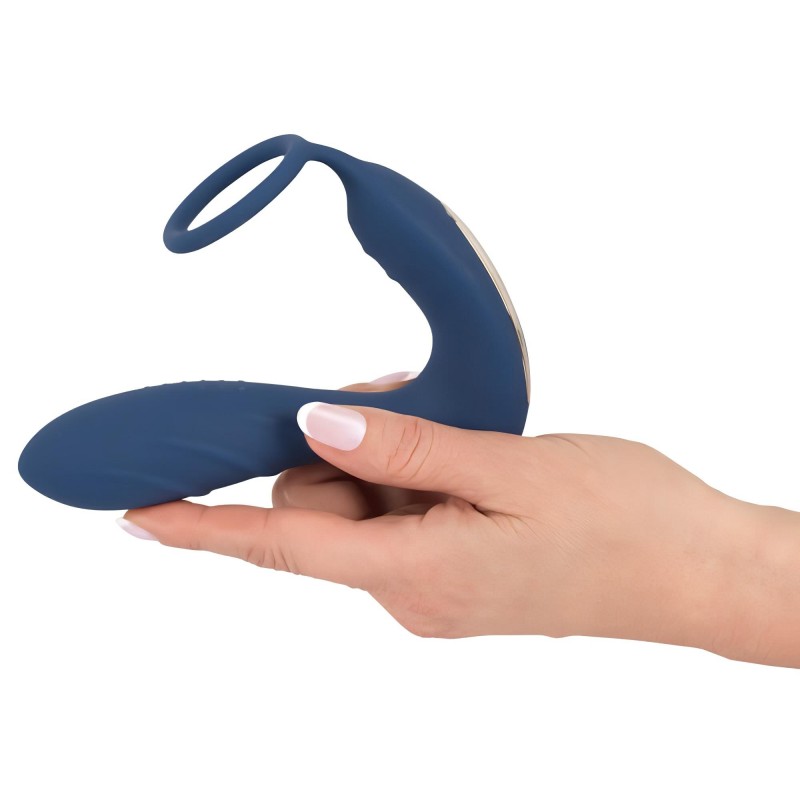 You2Toys Prostate Plug - prosztata anál vibrátor péniszgyűrűvel (kék) 158330 termék bemutató kép
