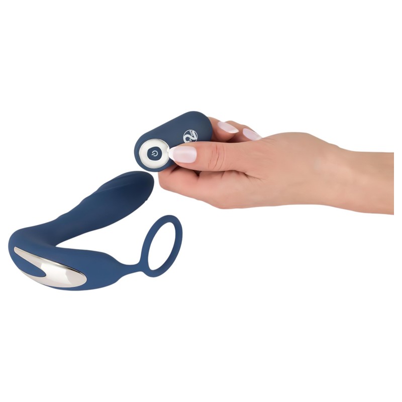 You2Toys Prostate Plug - prosztata anál vibrátor péniszgyűrűvel (kék) 158331 termék bemutató kép