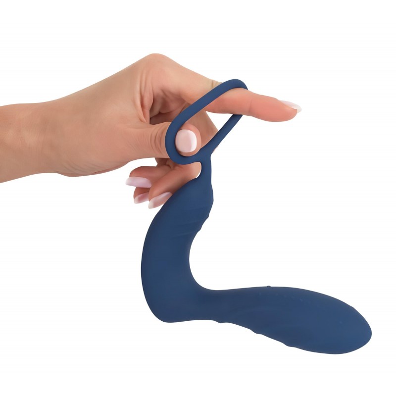 You2Toys Prostate Plug - prosztata anál vibrátor péniszgyűrűvel (kék) 158332 termék bemutató kép
