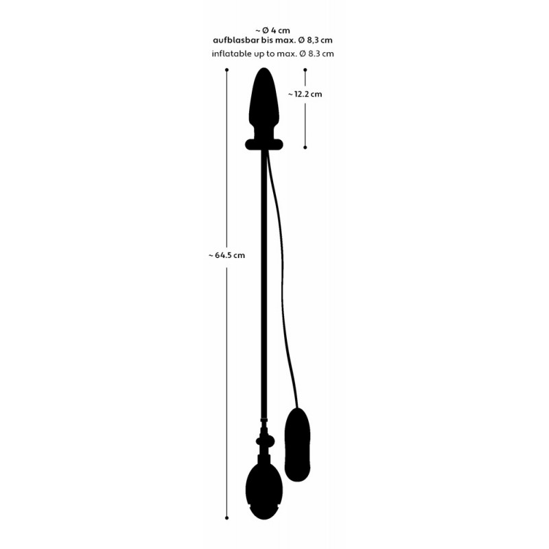 You2Toys - pumpálható anál tágító vibrátor (fekete) 40671 termék bemutató kép