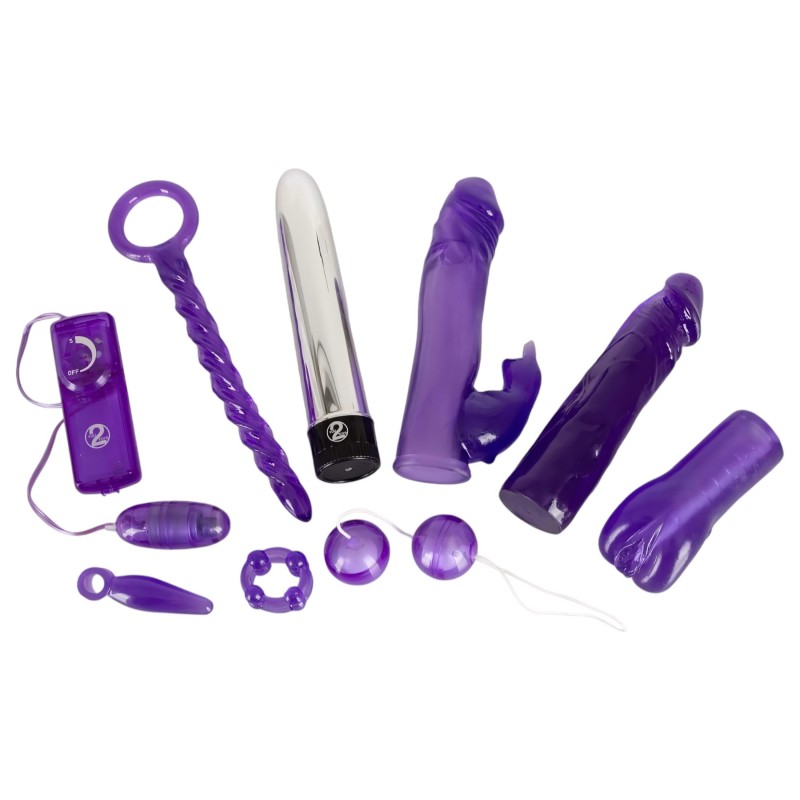 You2Toys Purple Appetizer - lila vibrátoros szexjáték szett (9 részes) 161555 termék bemutató kép