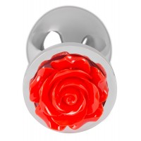 You2Toys - Rose - 91g-os alumínium anál dildó (ezüst-piros) 61860 termék bemutató kép