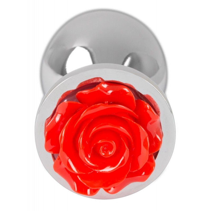 You2Toys - Rose - 91g-os alumínium anál dildó (ezüst-piros) 61860 termék bemutató kép