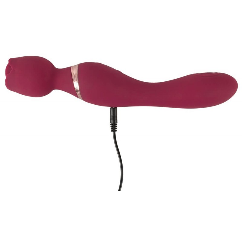 You2Toys Rosenrot - akkus rózsaszál masszírozó vibrátor (piros) 86765 termék bemutató kép
