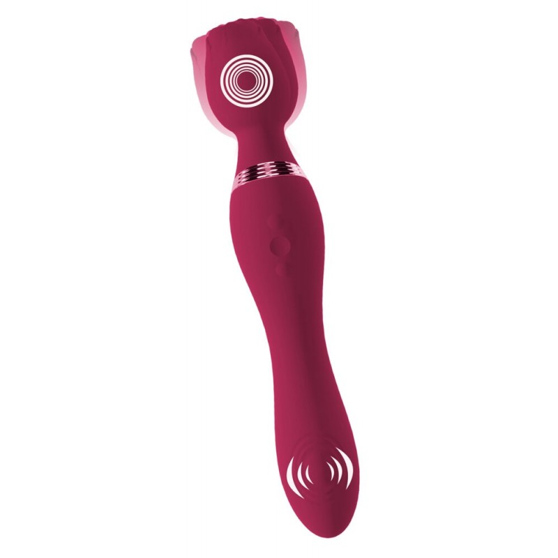You2Toys Rosenrot - akkus rózsaszál masszírozó vibrátor (piros) 86766 termék bemutató kép