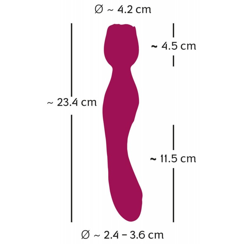 You2Toys Rosenrot - akkus rózsaszál masszírozó vibrátor (piros) 86767 termék bemutató kép