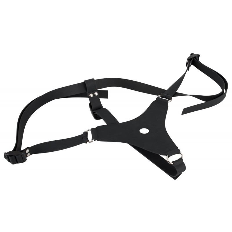 You2Toys - Silicone Strap-On - felcsatolható dildó (fekete) 61541 termék bemutató kép