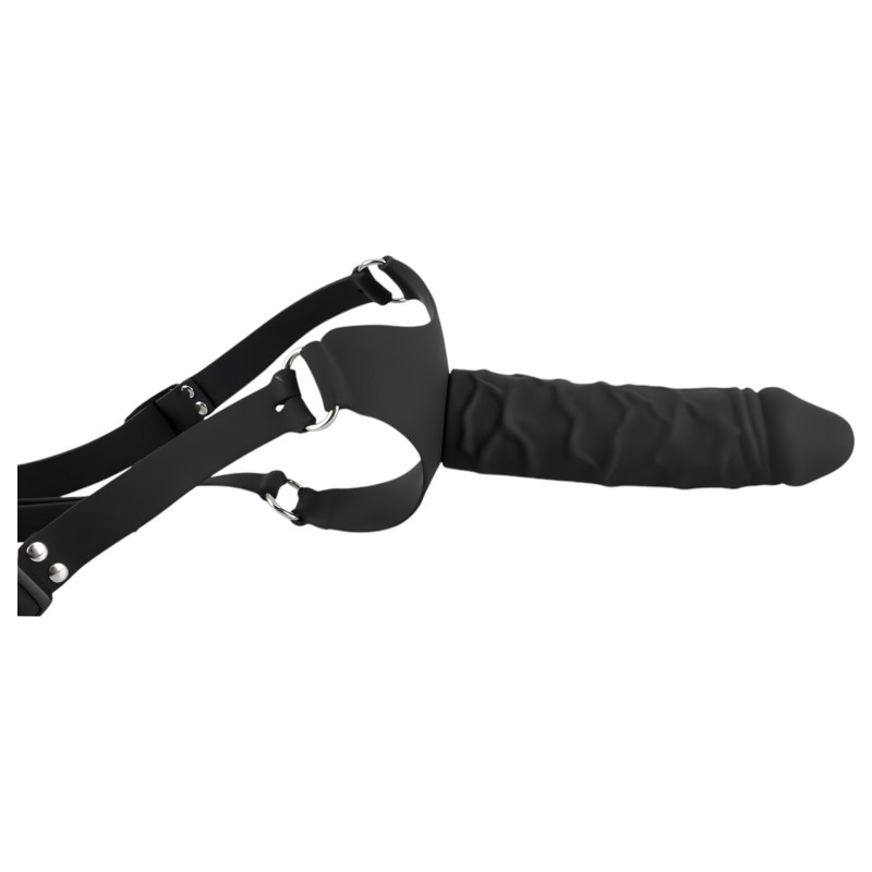 You2Toys - Silicone Strap-On - felcsatolható dildó (fekete) 108491 termék bemutató kép