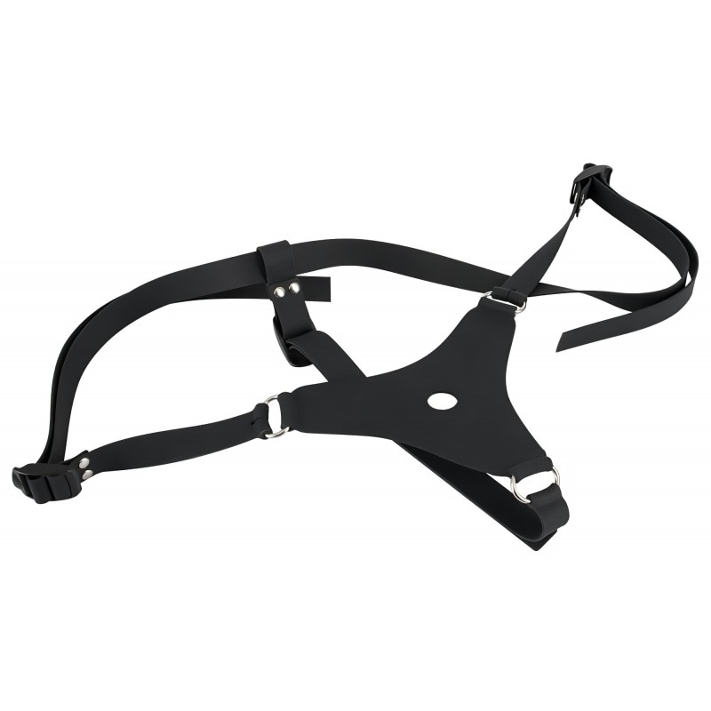 You2Toys - Silicone Strap-On - felcsatolható dildó (fekete) 108493 termék bemutató kép