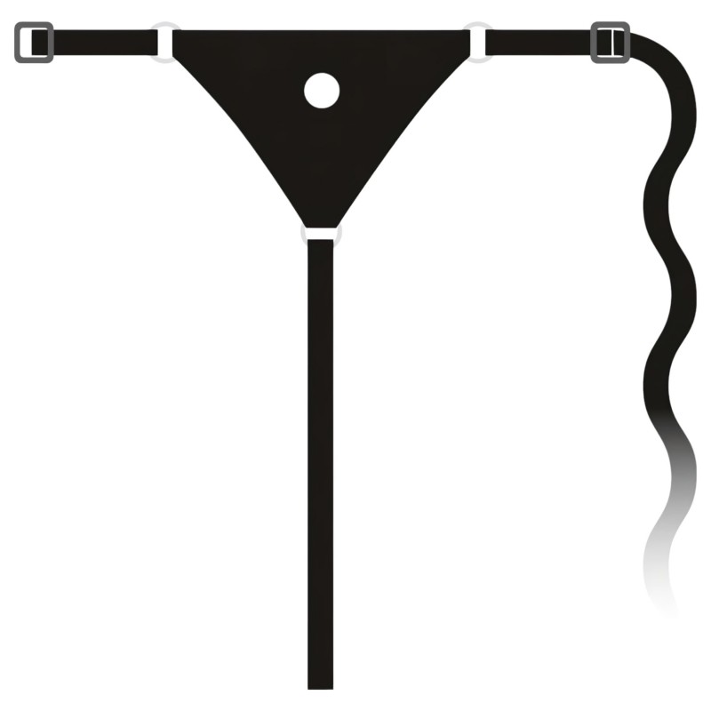 You2Toys - Silicone Strap-On - felcsatolható dildó (fekete) 108497 termék bemutató kép