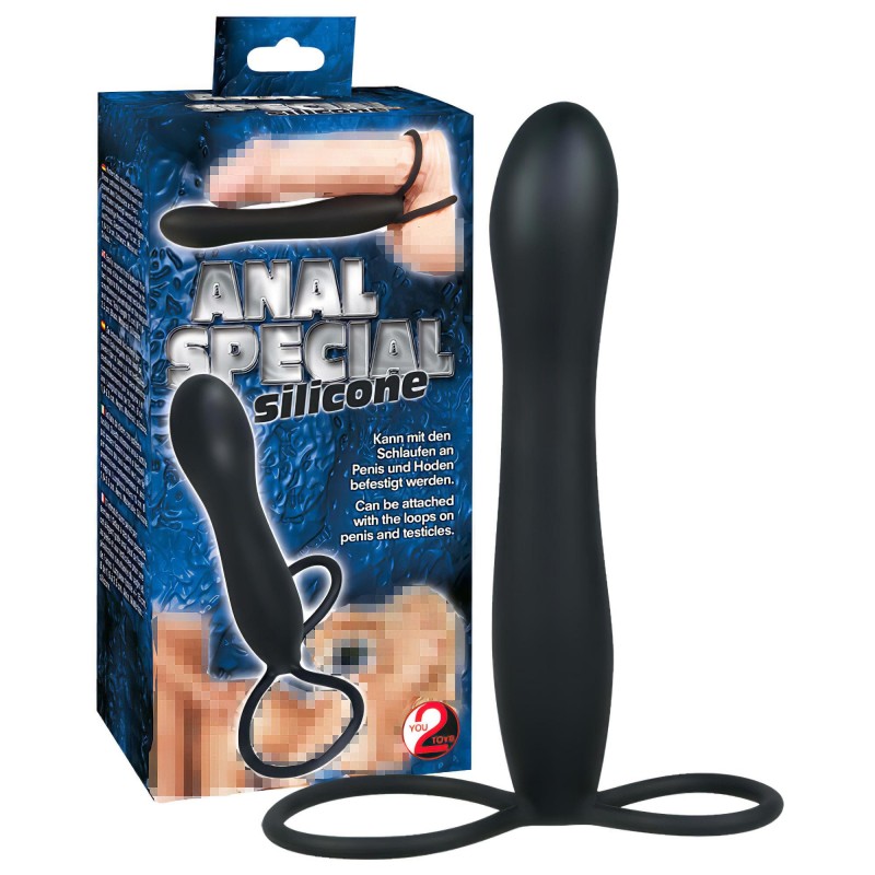 You2Toys - Special anál dildó és péniszgyűrű - fekete 114006 termék bemutató kép