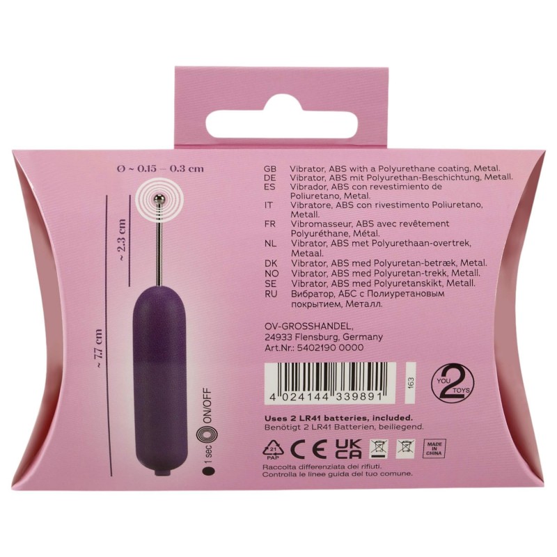 You2Toys - Spot-on csikló vibrátor, csiklóizgató (lila) 162999 termék bemutató kép