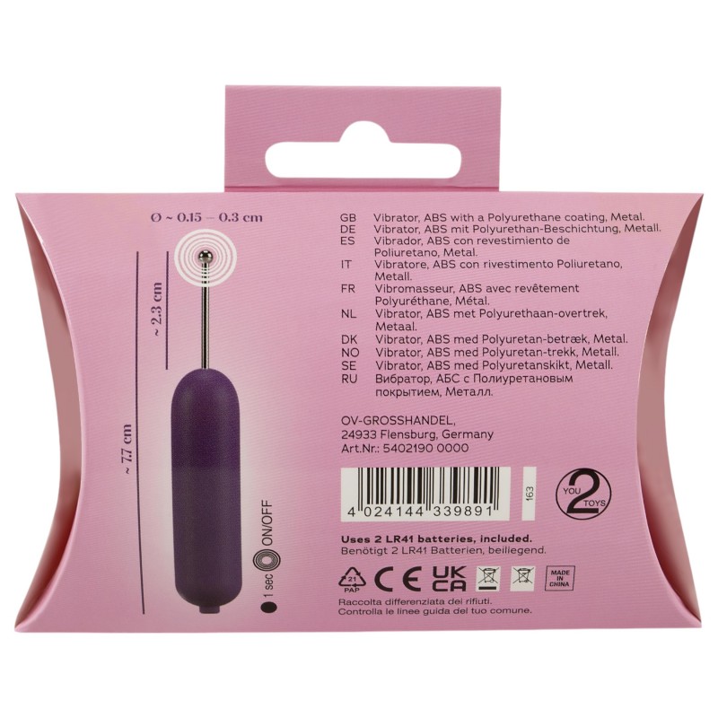 You2Toys - Spot-on csikló vibrátor (lila) 116178 termék bemutató kép