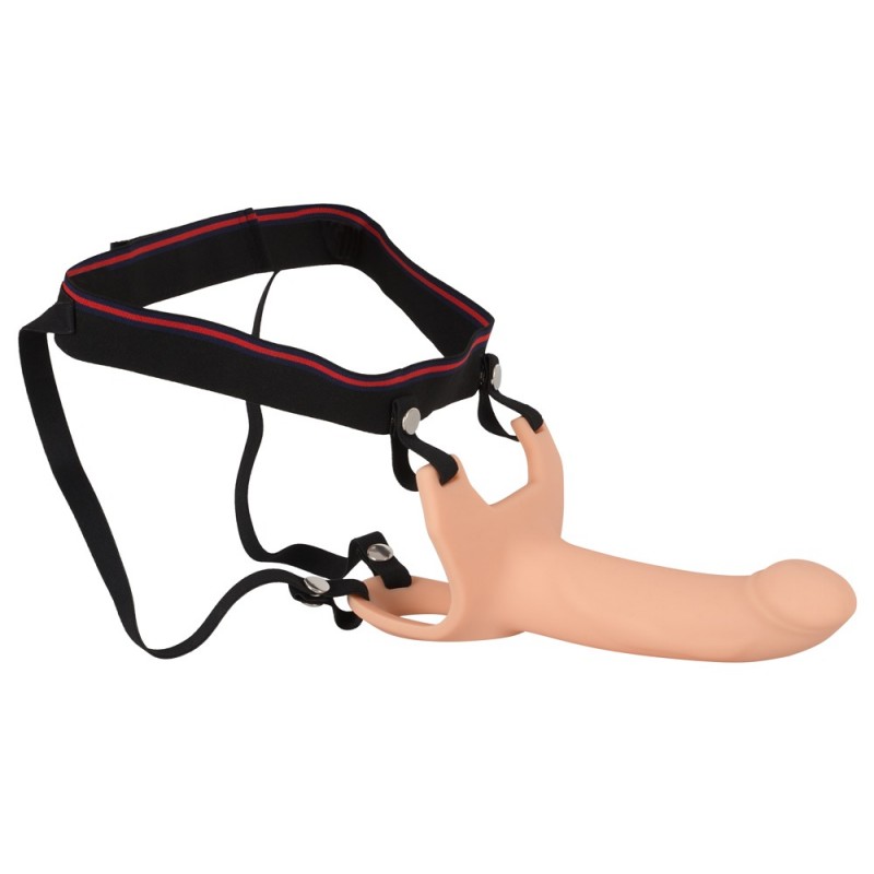 You2Toys - Strap-on - felcsatolható, üreges dildó (nagy) - natúr 62049 termék bemutató kép