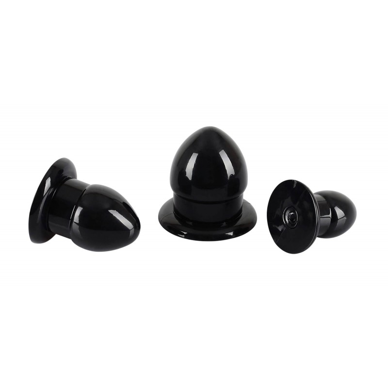 You2Toys - Stretching Plug Kit - anál plug szett - 3db (fekete) 61787 termék bemutató kép