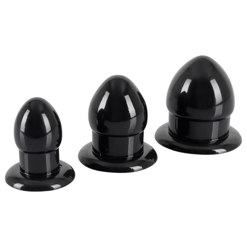 You2Toys - Stretching Plug Kit - anál plug szett - 3 db (fekete) 130492 termék bemutató kép