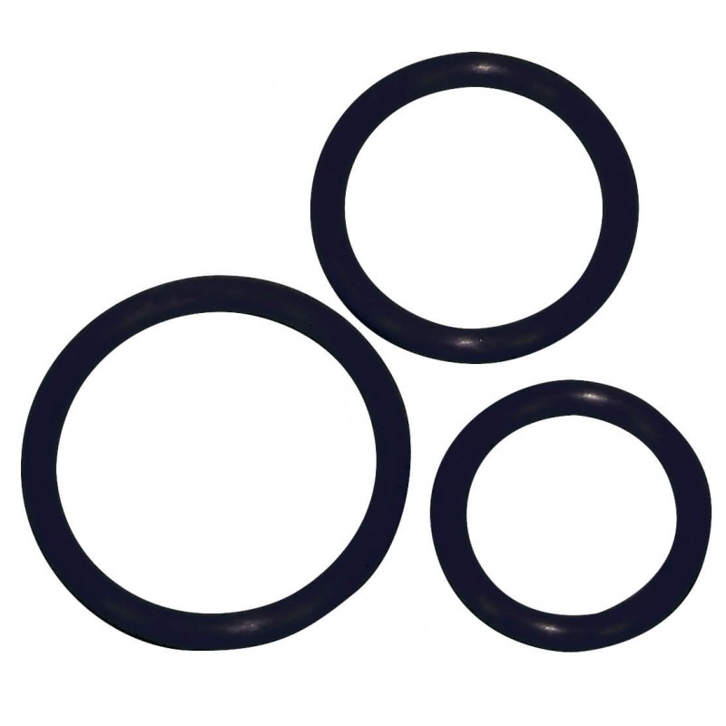 You2Toys Sexy Circles - Szilikon péniszgyűrű trió - fekete 60600 termék bemutató kép