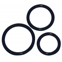 You2Toys - Szilikon péniszgyűrű trió - fekete 61071 termék bemutató kép