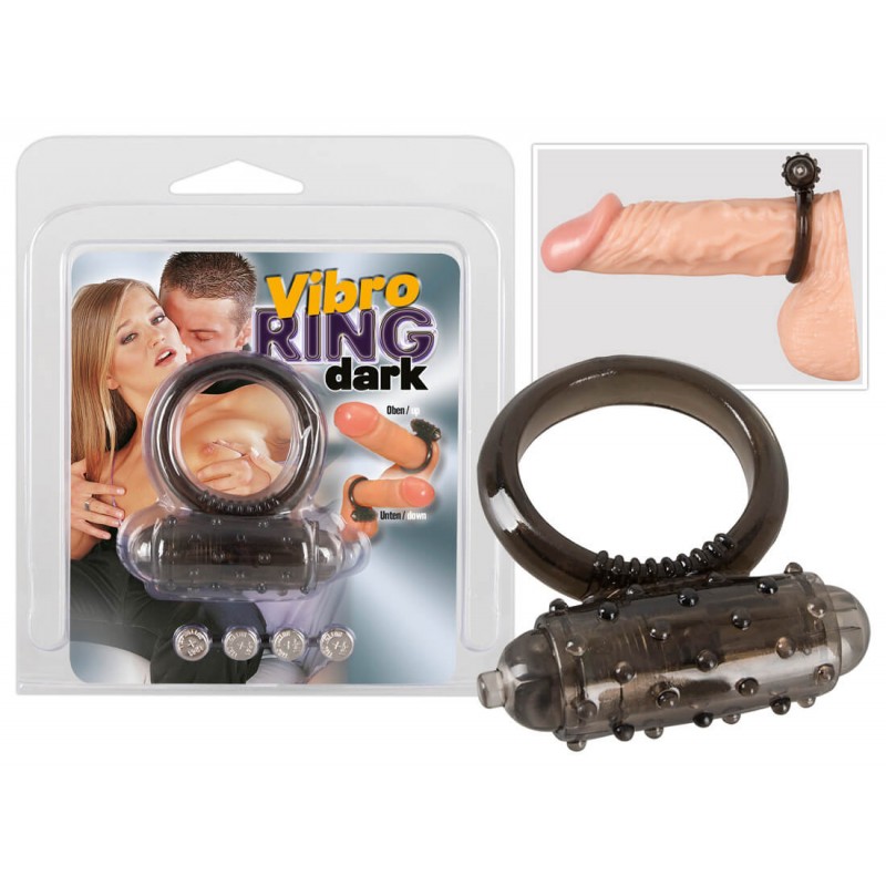 You2Toys - szilikon vibrációs péniszgyűrű - fekete 60603 termék bemutató kép