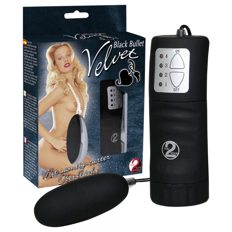 You2Toys - Velvet fekete vibrotojás - bársonyos 60485 termék bemutató kép